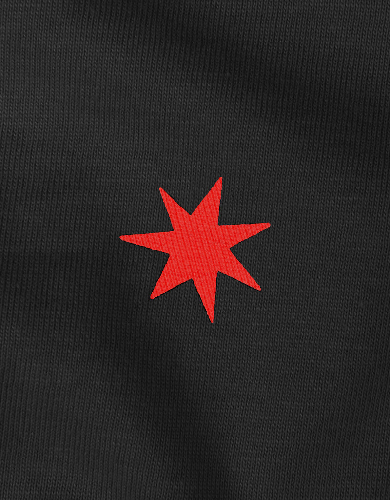 Black Red Star Organic Cotton Eco-Friendly T-Shirt