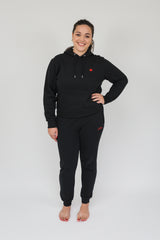 Black Red Star Organic Tracksuit Oversized